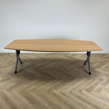 Kembo verstelbare vergadertafel 240x120 cm, beuken - grijs, Zakelijke goederen, Kantoor en Winkelinrichting | Kantoormeubilair en Inrichting