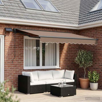 vidaXL Handmatige zonnetent met zonne-energie ledverlichting, Verzenden, Nieuw