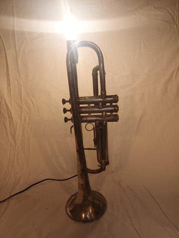 Lampe - Cuivre - trompette, Antiquités & Art