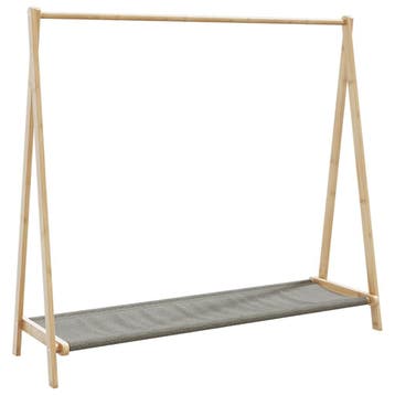 vidaXL Kledingrek met schappen 106x34x102 cm bamboe, Huis en Inrichting, Verzenden, Nieuw
