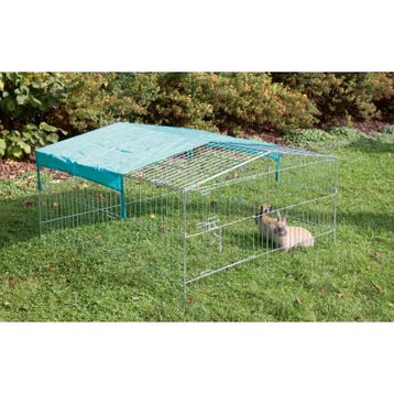 Enclos dextérieur easy zingué 115x115x60cm - kerbl