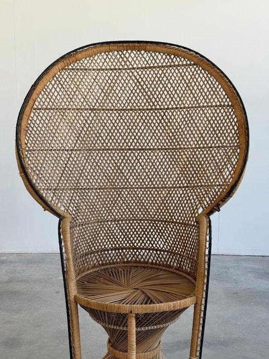 Fauteuil - Rattan, Vimini - Pavone, Antiquités & Art, Curiosités & Brocante