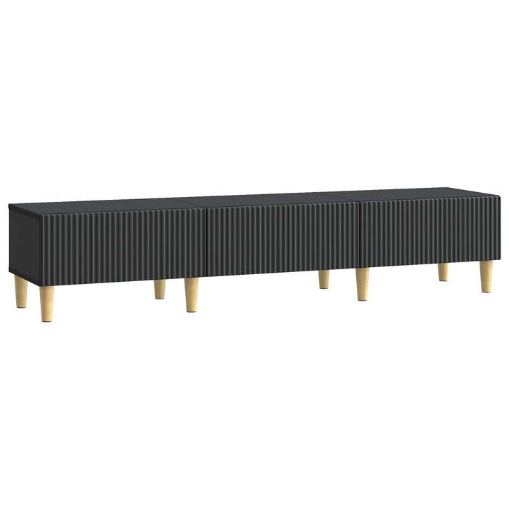 vidaXL TV Kast met lade Zwart 147 x 34,5 x 30 cm Bewerkt, Maison & Meubles, Armoires | Mobilier de télévision, Envoi