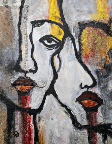 Arvydas Gaiciunas (Retne) - Cso N-7 (XL) Character, Antiek en Kunst, Kunst | Schilderijen | Modern