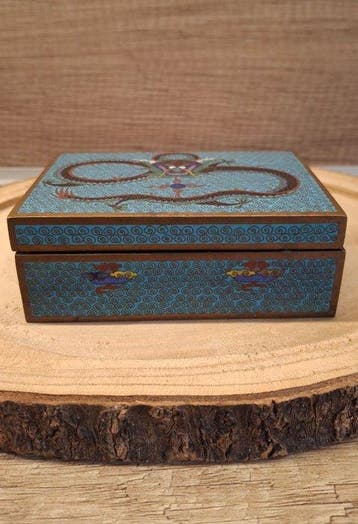 Doos (2) - Brons - cloisonné-dozen
