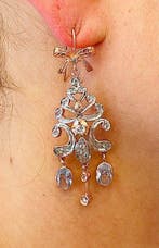 Zonder minimumprijs - Oorbellen - 9 kt. Roségoud, Zilver