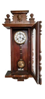 Regulateur - Junghans - German Neo-Renaissance style wall, Antiquités & Art, Antiquités | Horloges