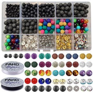 Fako Bijoux - DIY Lavasteen Kralen Set - Maansteen Kralen -, Hobby en Vrije tijd, Verzenden, Nieuw