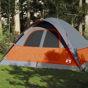 vidaXL Koepeltent 6-persoons waterdicht oranje, Verzenden