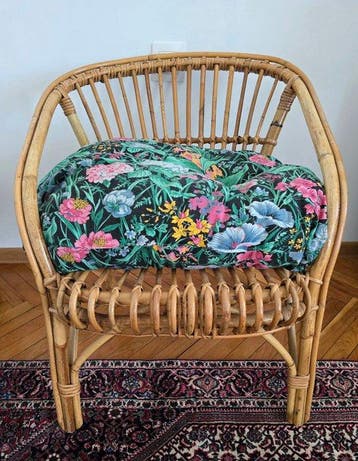Stoel - Bamboe - Vintage bamboe stoel