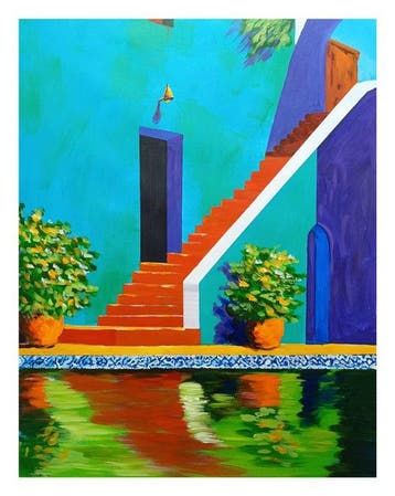 Mar Legón - Red Stairs - XL, Antiek en Kunst