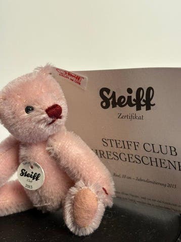 Steiff: gratis clubgeschenk 2013, roze teddybeer - Teddybeer