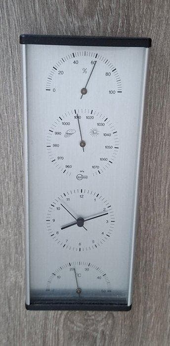 Barigo Analoog weerstation - Aluminium behuizing