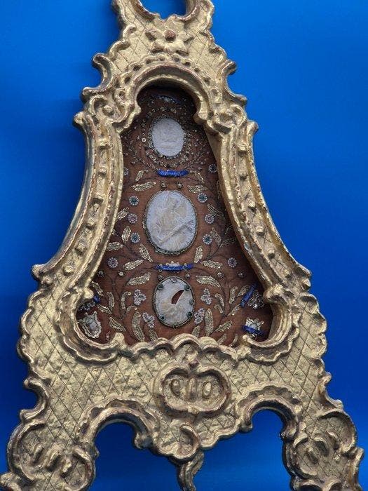 Wanddecoratie - Reliekschrijn met Agnus Dei - Heilige, Antiek en Kunst, Kunst | Niet-Westerse kunst