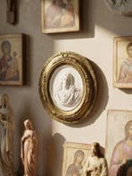 Religieus gipsen muurmedaillon - Art Nouveau - Gips -