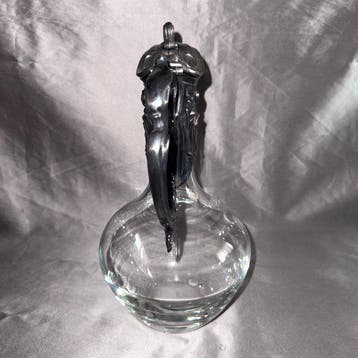Karaf - Glas, Metaal - Met metalen montage