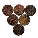 . India en het Midden-Oosten Lot of 6 Medieval Bronze Coins