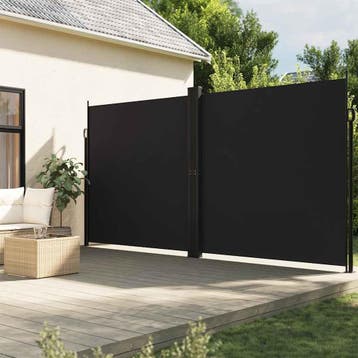 vidaXL Windscherm uittrekbaar 220x600 cm zwart, Verzenden, Nieuw