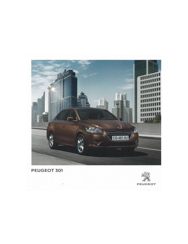 2014 PEUGEOT 301 BROCHURE ENGELS ARABISCH, Boeken, Auto's | Folders en Tijdschriften, Ophalen of Verzenden