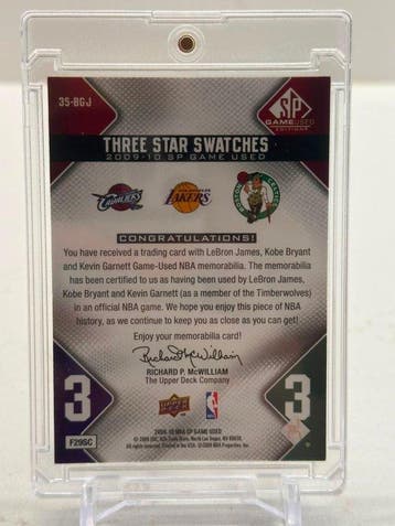2009/10 Upper Deck SP Game Used LeBron James, Kobe Bryant,