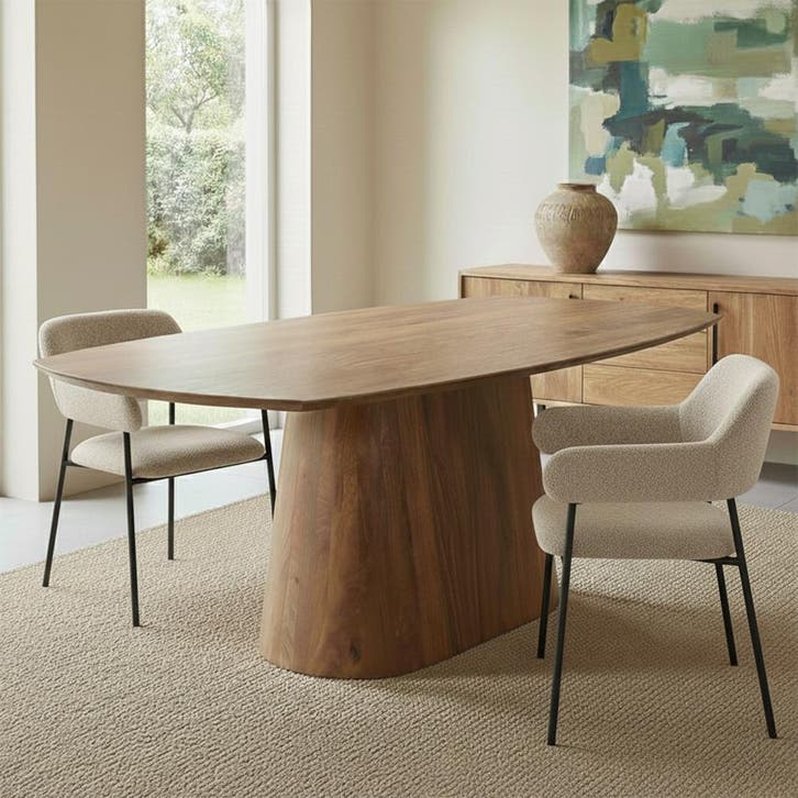 Mangohouten Eettafel Mick Deens ovaal 180×90 cm, Huis en Inrichting, Tafels | Eettafels, Nieuw, Overige houtsoorten, Ovaal, Verzenden