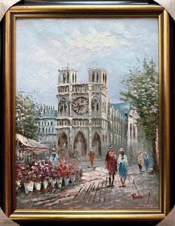 Caroline Burnett (1877-1950) - Notre-Dame de Paris, Antiquités & Art