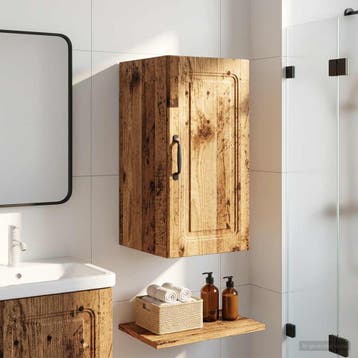 vidaXL Badkamer wandkast UTRECHT Oud hout 30 x 31 x 59 cm, Verzenden