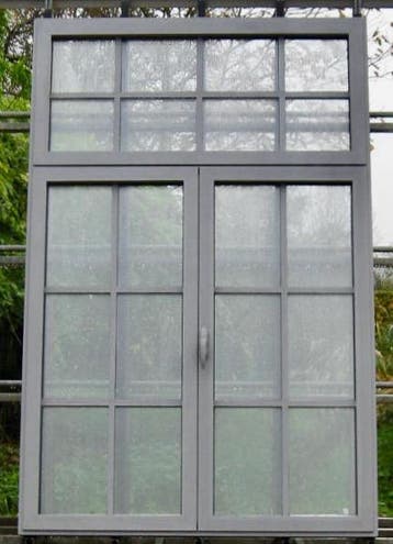 steellook aluminium raam , chassis , venster 140 x 216  9007, 75 tot 150 cm, Raamkozijn, Ophalen of Verzenden, 150 tot 225 cm