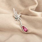 Pendentif - 18 carats Or blanc - 2.49ct. tw. Tourmaline -
