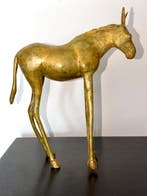 Abdoulaye Derme - sculptuur, Âne stylisé en bronze - 24 cm -