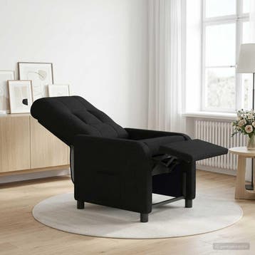 vidaXL Recliner Zwart Stof, Verzenden, Nieuw