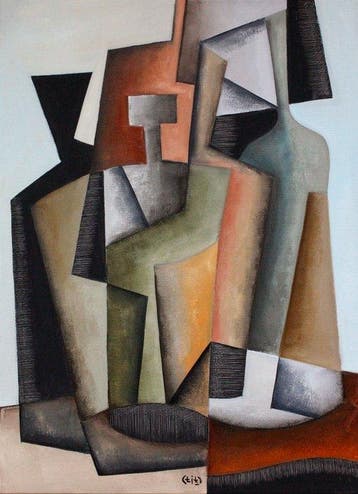 Vova Titov - Still life with bottles