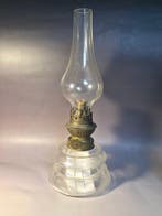 Lampe à pétrole (2) - Verre, Laiton - Lampes à huile