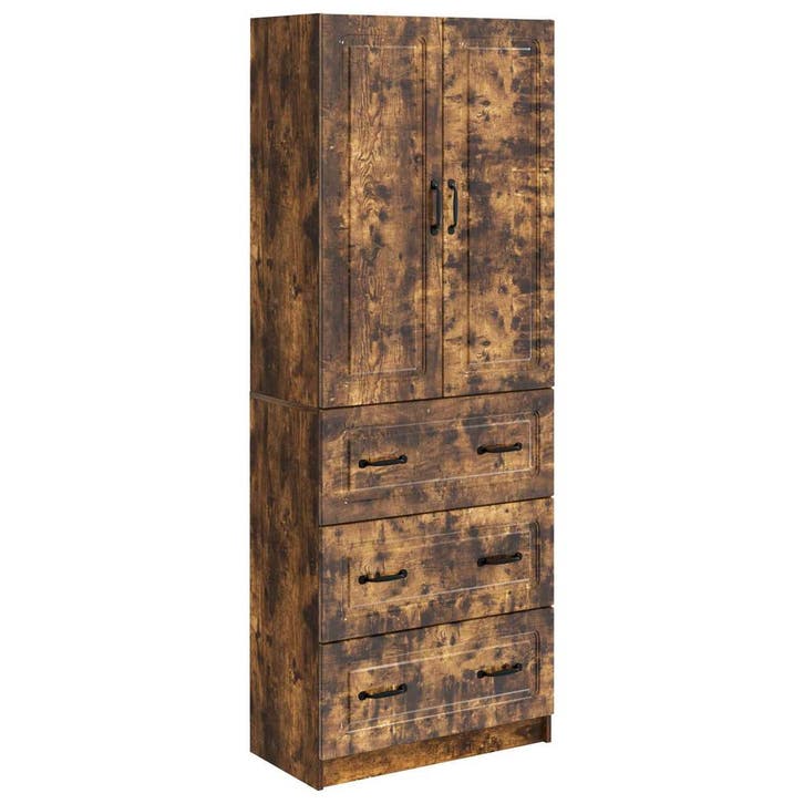 vidaXL Kast Set 2 pcs Gerookt eiken 66 x 34,5 x 87 cm, Huis en Inrichting, Kasten | Overige, Nieuw, Verzenden