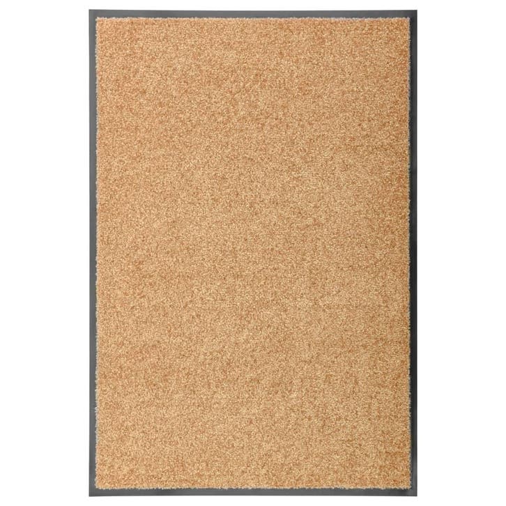 vidaXL Deurmat wasbaar 60x90 cm crème, Tuin en Terras, Deurmatten, Nieuw, Verzenden