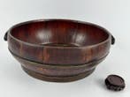 Bol - Bois, Bronze - Un grand bol de riz, Antiquités & Art