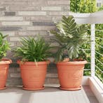 vidaXL Ronde Bloempot 24 pcs Baksteenrood Ø 39 x 32 cm, Tuin en Terras, Bloempotten, Verzenden, Nieuw