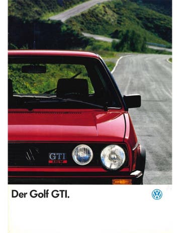 1987 VOLKSWAGEN GOLF GTI 16V BROCHURE DUITS, Ophalen of Verzenden