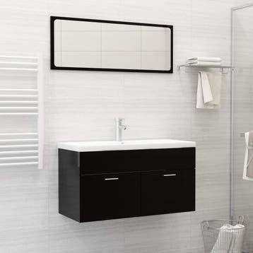 vidaXL Inbouwwastafel met kraan 91x39x18 cm keramiek wit, Verzenden, Nieuw