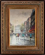 Giulio De Simone (1936-2020) - Scena parigina sotto la