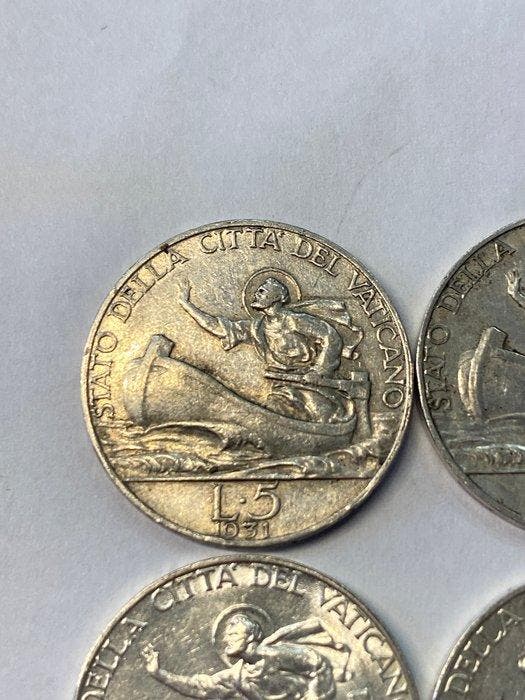 Vaticaan. 5 Lire, Postzegels en Munten, Munten | Europa | Niet-Euromunten