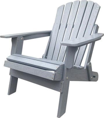 2dekans | AXI Rosalie Adirondack Stoel Grijs – Houten, Tuin en Terras, Ophalen of Verzenden, Nieuw