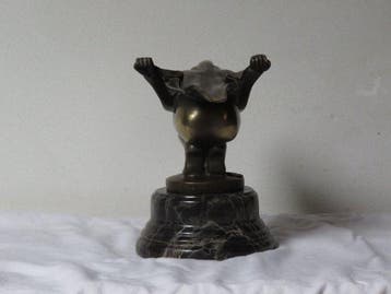 sculptuur, Bronzen auto icoon - 16 cm - Brons