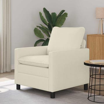 vidaXL bank / zetel Crèmekleurig 76 x 81 x 87,5 cm Stof, Verzenden