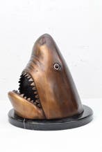 Sculpture, Bronze Sculpture of a Shark Head – Heavy and