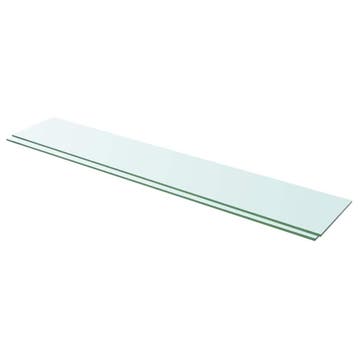 vidaXL Schappen 2 st 110x20 cm glas transparant, Verzenden, Nieuw
