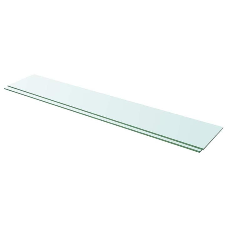 vidaXL Schappen 2 st 110x20 cm glas transparant, Maison & Meubles, Armoires | Armoires murales, Envoi