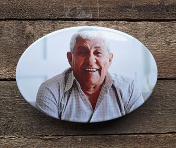 Fotobord voor op grafsteen emaille, Verzenden, Nieuw