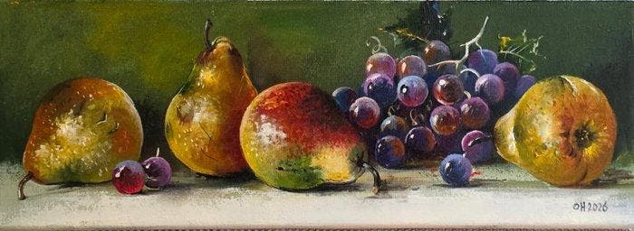 Alexander Nakonechnyi (XX-XXI) - Pere e uva, Antiek en Kunst, Kunst | Schilderijen | Klassiek