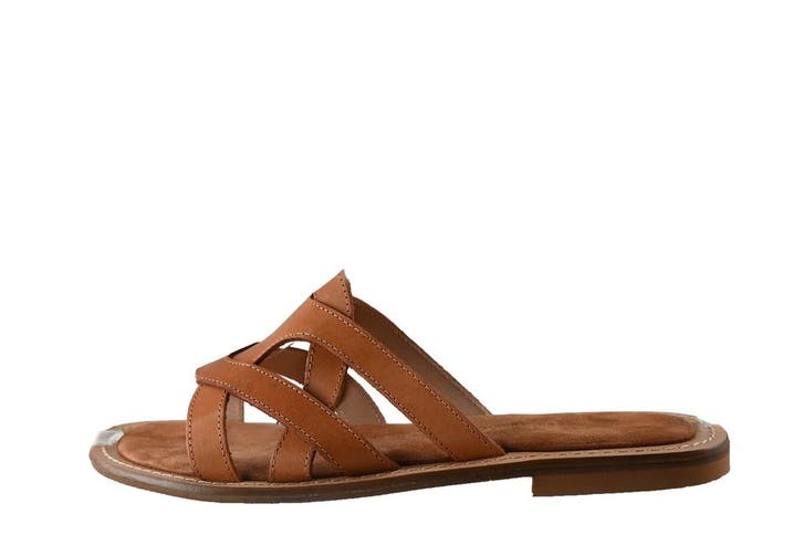 Fred de La Bretoniere Slippers in maat 37 Cognac, Kleding | Dames, Schoenen, Overige kleuren, Zo goed als nieuw, Slippers, Verzenden